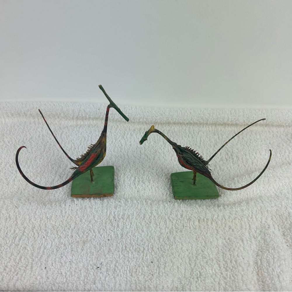 VTG - Christmas 1947 - Karen Lett Devil's Claw Folk Art - Set of 2